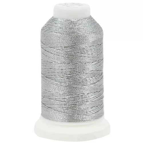 Liz metallic polyester thread size 10 - Silver n°341 x110m