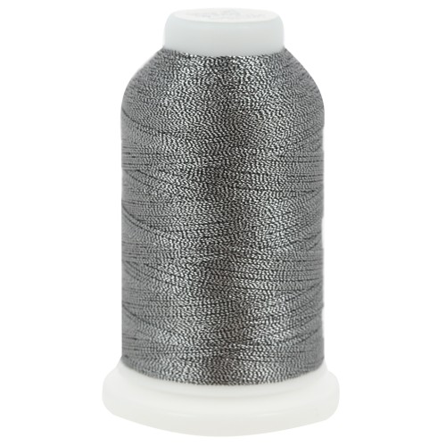 Liz metallic polyester yarn size 40 - Light Charcoal n°343 x265m