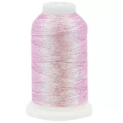 Liz metallic polyester yarn size 40 - Icy Pink n°348 x265m