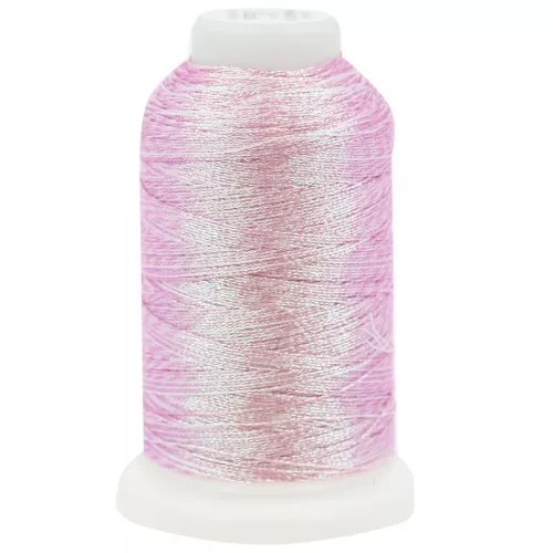 Liz metallic polyester yarn size 40 - Icy Pink n°348 x265m