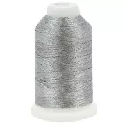 Liz metallic polyester yarn size 40 - Silver n°341 x265m