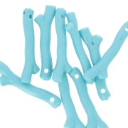 21x6mm Coral resin pendants - Turquoise x8