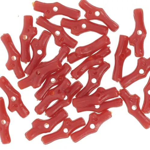 12x5mm Resin coral beads - Terre de Sienne x10