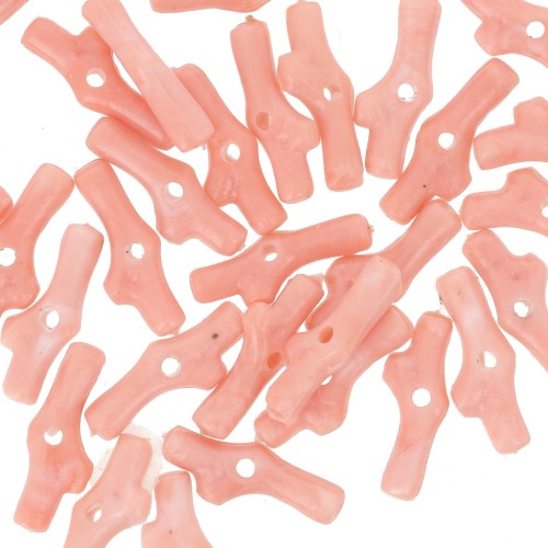 12x5mm Resin coral beads - Marbled coral x10