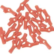 Coral Red - Perles corail 12x5 mm en résine - Rouge corail x10 Perles corail 12x5 mm en résine - Rouge corail x10