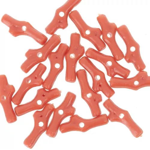 12x5mm Resin coral beads - Coral red x10
