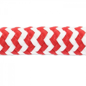 Braided cord 10 mm White/Red x2.80m
