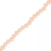 Perles rondelles facettées - rondes aplaties 4x3.5 mm - Opaque Nude x41cm