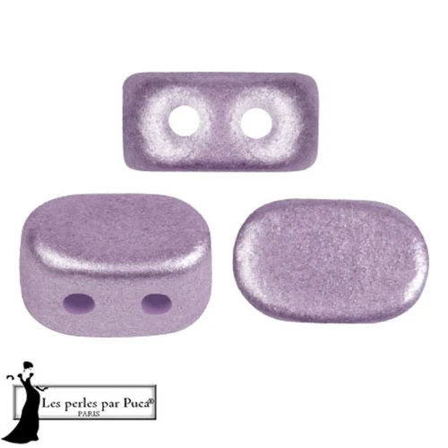 4x6mm Lipsi® glass beads by Puca® - Purple Metallic Mat x10g