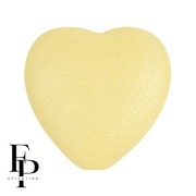 16x15mm Glass heart bead - Vogue Canary Yellow Mat x1