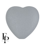 16x15mm Glass heart bead - Vogue Grey Medium Mat x1|raw }}