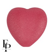 16x15mm Glass heart bead - Vogue Hibiscus Mat x1