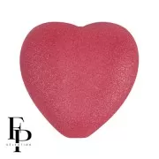 16x15mm Glass heart bead - Vogue Hibiscus Mat x1