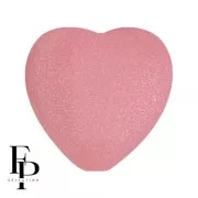 16x15mm Glass heart bead - Vogue Indian Rose Mat x1