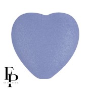 16x15mm Glass heart bead - Vogue Mauve Mat x1|raw }}