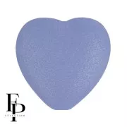 16x15mm Glass heart bead - Vogue Mauve Mat x1