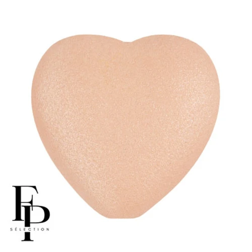 16x15mm Glass heart bead - Vogue Orange Peach Mat x1