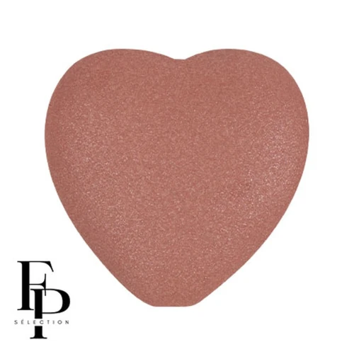 16x15mm Glass heart bead - Vogue Terracotta Mat x1