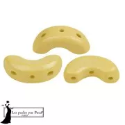 5x10mm Arcos® glass beads by Puca® - Vogue Canary Yellow Mat x10g