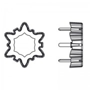 Cabochon setting EdelweissPureCrystal 4753 14 mm rhodium tone x1