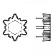 Cabochon setting EdelweissPureCrystal 4753 14 mm rhodium tone x1