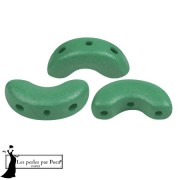 5x10mm Arcos® glass beads by Puca® - Vogue Green Garden Mat x10g