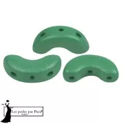 5x10mm Arcos® glass beads by Puca® - Vogue Green Garden Mat x10g
