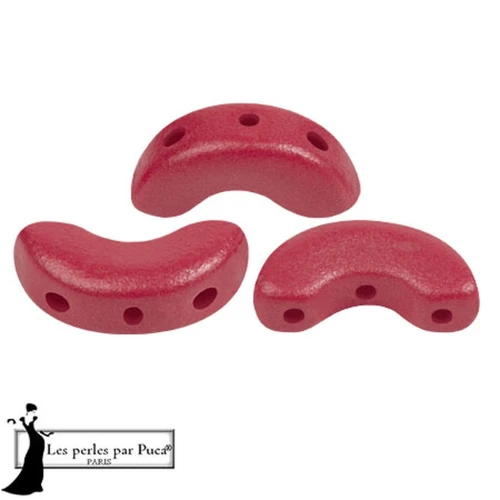 5x10mm Arcos® glass beads by Puca® - Vogue Hibiscus Mat x10g