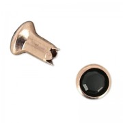 PureCrystal Rivet 53000 5 mm Jet/golden rosy tone x1