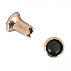 PureCrystal Rivet 53000 5 mm Jet/golden rosy tone x1