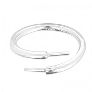 925 Sterling Silver flexible ring double size 52 for half-drilled x1