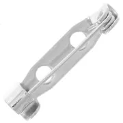 19mm Brooch holder for costume jewelry - Silver Tone x1