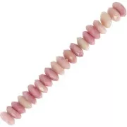 Heishi beads faceted rondelles - gemstone 5x2 mm - Rhodonite x20