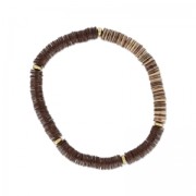 Bracelet sequins spangles 18 cm Brun x1