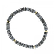 Bracelet sequins spangles 18 cm Grey  x1|raw }}