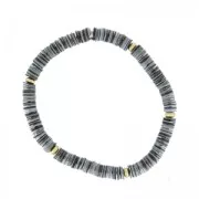 Bracelet sequins spangles 18 cm Grey x1