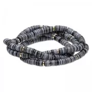 Bracelet sequins spangles 18 cm Grey x1