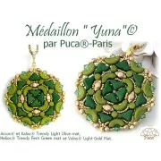 6x10mm Helios® glass beads by Puca® - Trendy Mustard Mat x10g