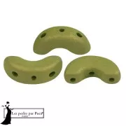 5x10mm Arcos® glass beads by Puca® - Trendy Light Olive Mat x10g