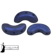 5x10mm Arcos® glass beads by Puca® - Trendy Night Blue Mat x10g