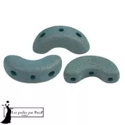 5x10mm Arcos® glass beads by Puca® - Trendy Persian Blue Mat x10g