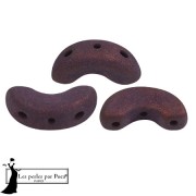 5x10mm Arcos® glass beads by Puca® - Trendy Plum Mat x10g