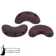 5x10mm Arcos® glass beads by Puca® - Trendy Plum Mat x10g