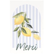 Lemon jewelry cards - Merci cards - Sky blue - Yellow x10|raw }}