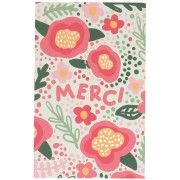 Flower jewelry cards - Merci cards - Green - Red - Pink x10|raw }}