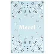 Jewelry cards - Merci cards - Paisley pattern - Light blue x10
