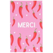 Jewelry cards - Merci cards - Peppers pattern - Pink x10|raw }}