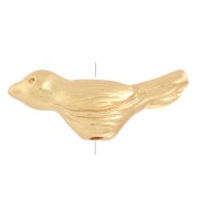 Bird bead 4.5x11 mm - Fine gold plated x1