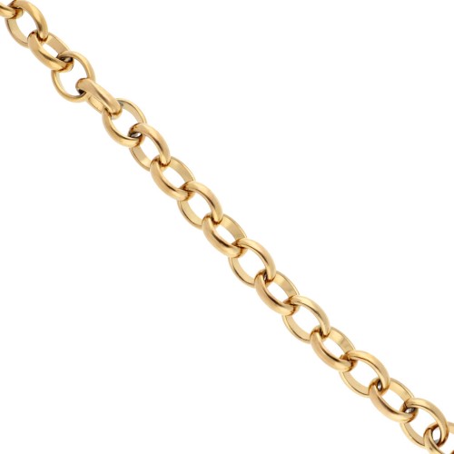 Trace 12 mm mesh chain - 304 stainless steel, gold-plated x50cm