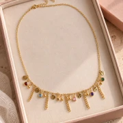 Rombo mesh chain 2.9 mm - open links - Stainless steel 316L Gold x50cm